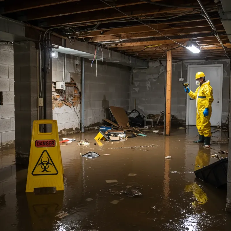 Flooded Basement Electrical Hazard in Rensselaer County, NY Property